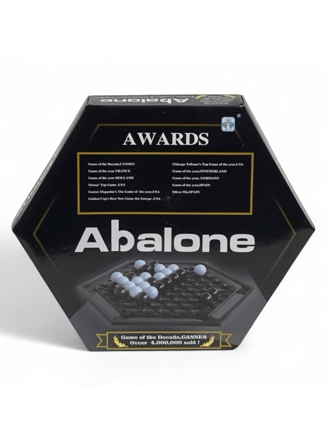 Abalone Highly Strategic Education Board Game Fun-Filled Activity With Black And White Marbles - Image 2